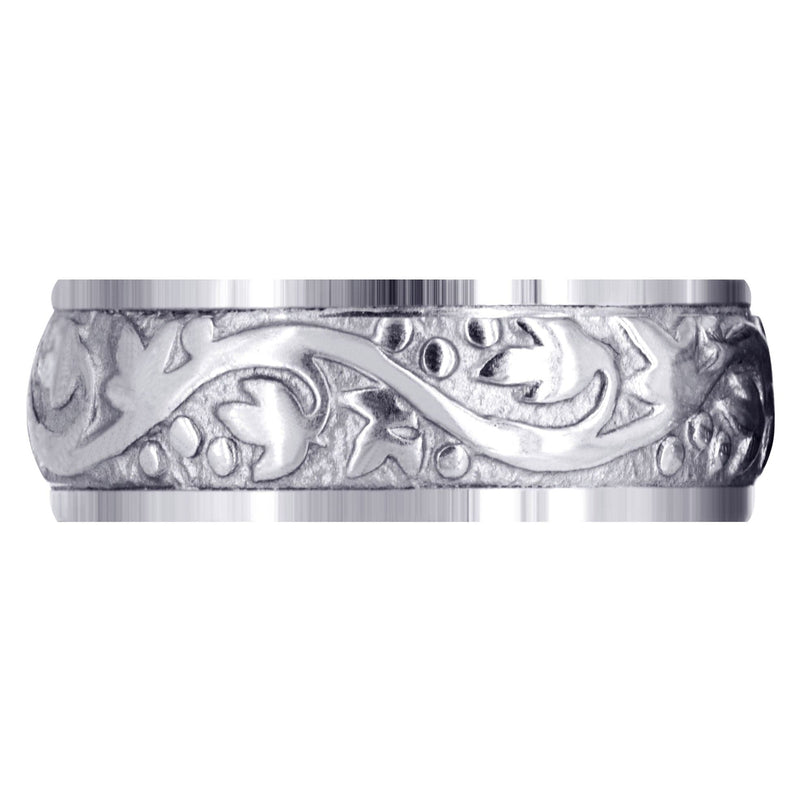 Antique Mens Wedding Band | Sand Blast / High Polish Finish (Bryson)