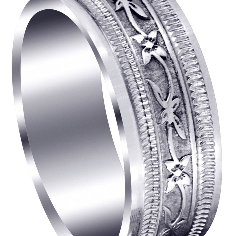 Antique Mens Wedding Band | High Polish Finish (Cayden)