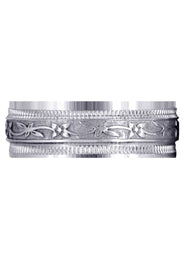 Antique Mens Wedding Band | High Polish Finish (Cayden)
