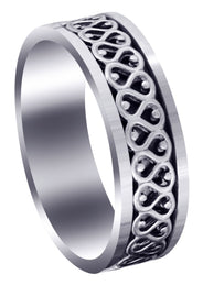 Celtic Mens Wedding Band | High Polish Finish (Silas)