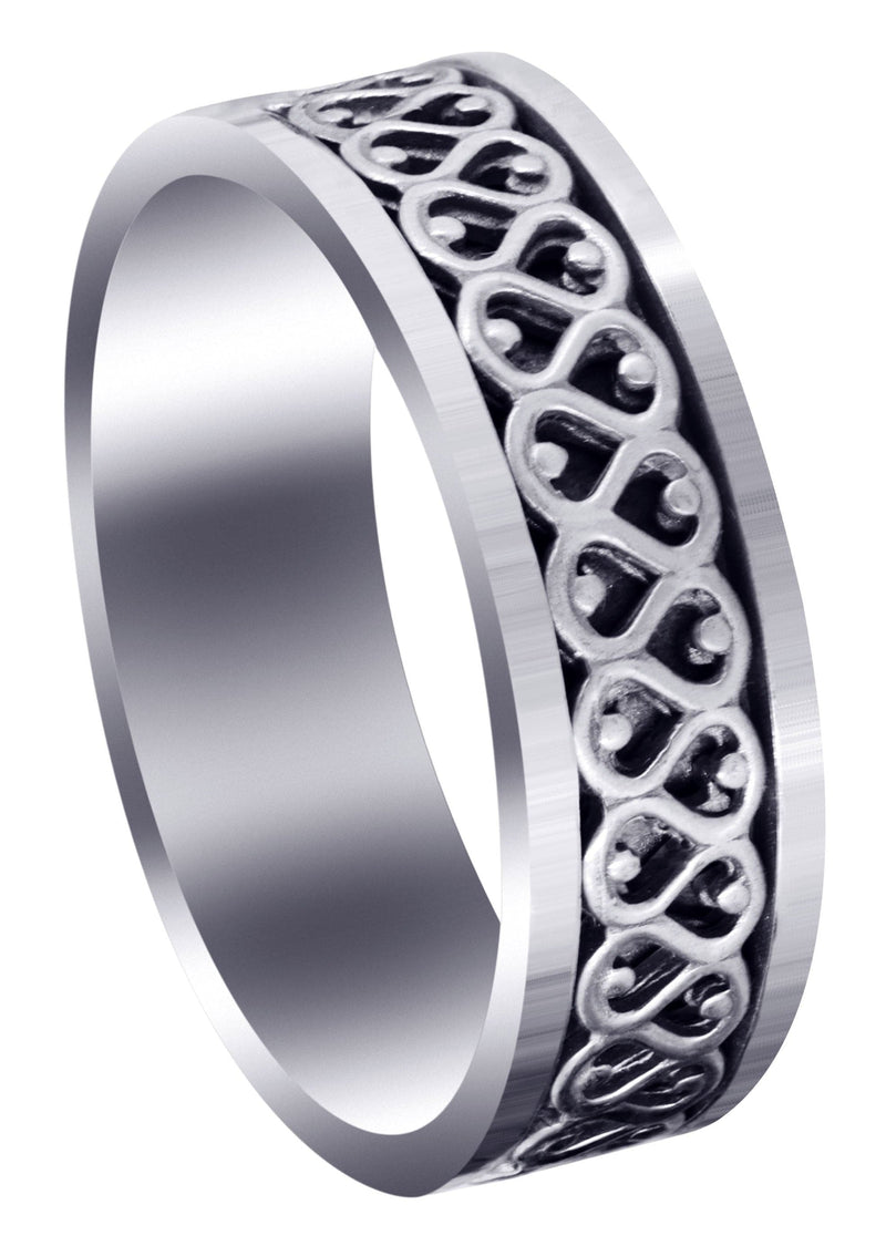Celtic Mens Wedding Band | High Polish Finish (Silas)