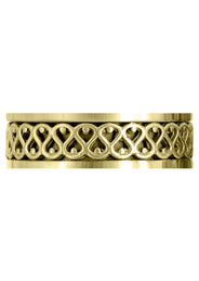 Yellow Gold Celtic Mens Wedding Band | High Polish Finish (Silas)