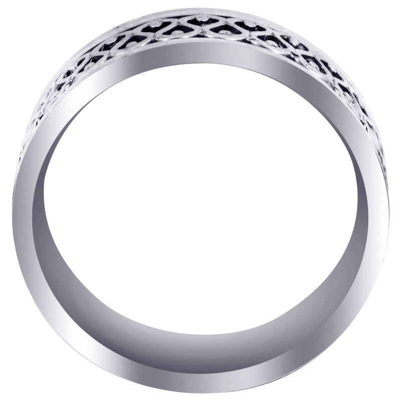 Celtic Mens Wedding Band | High Polish Finish (Silas)