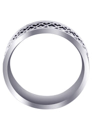 Celtic Mens Wedding Band | High Polish Finish (Silas)