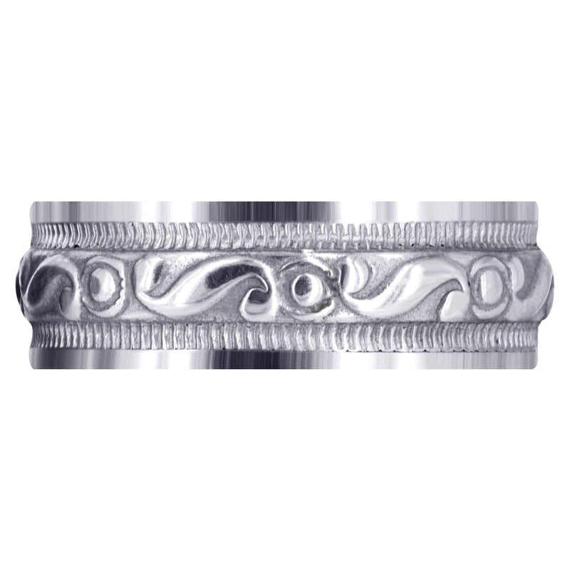Antique Mens Wedding Band | Sand Blast / High Polish Finish (Jesus)