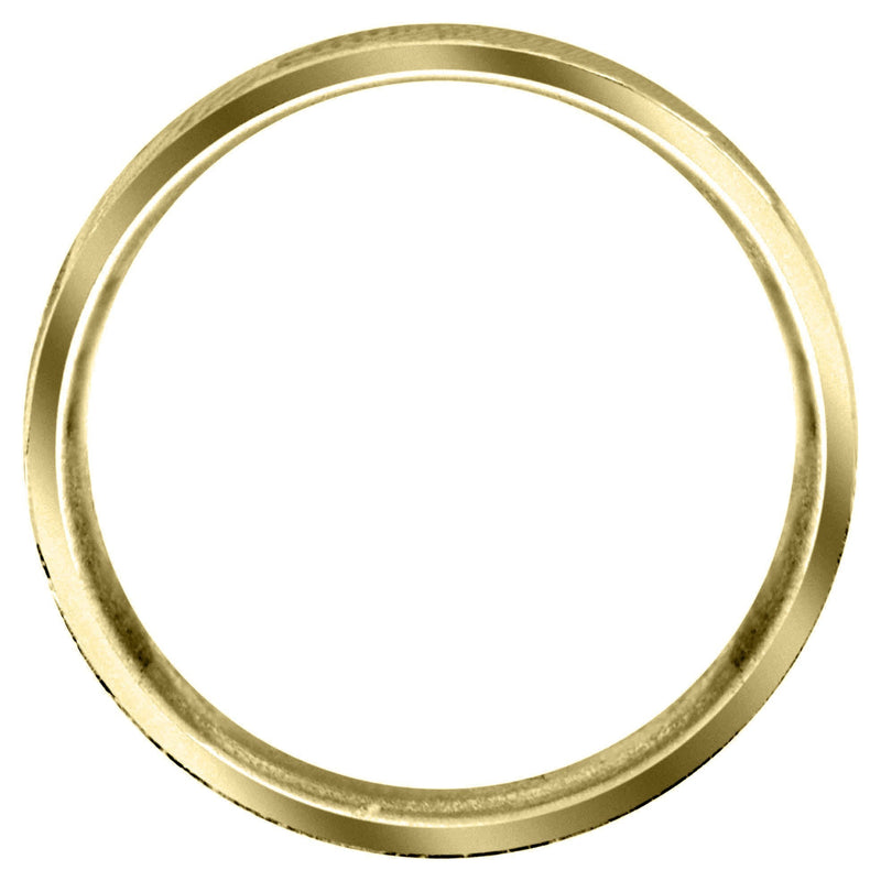 Yellow Gold Antique Mens Wedding Band | Sand Blast / High Polish Finish (Jesus)