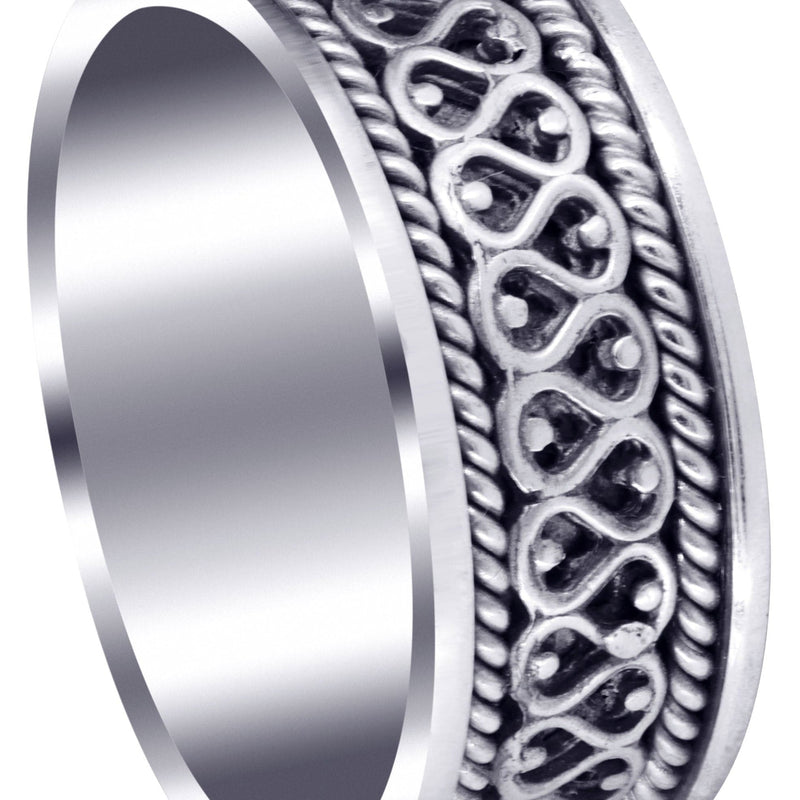 Celtic Unique Mens Wedding Band | High Polish Finish (Sean)