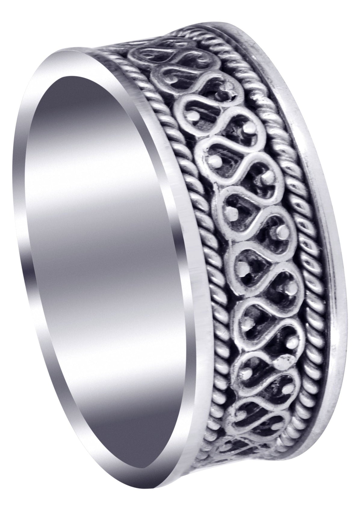 Celtic Unique Mens Wedding Band | High Polish Finish (Sean)