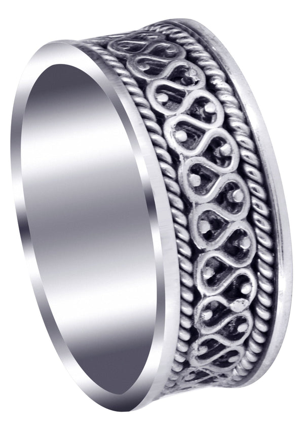 Celtic Unique Mens Wedding Band | High Polish Finish (Sean)