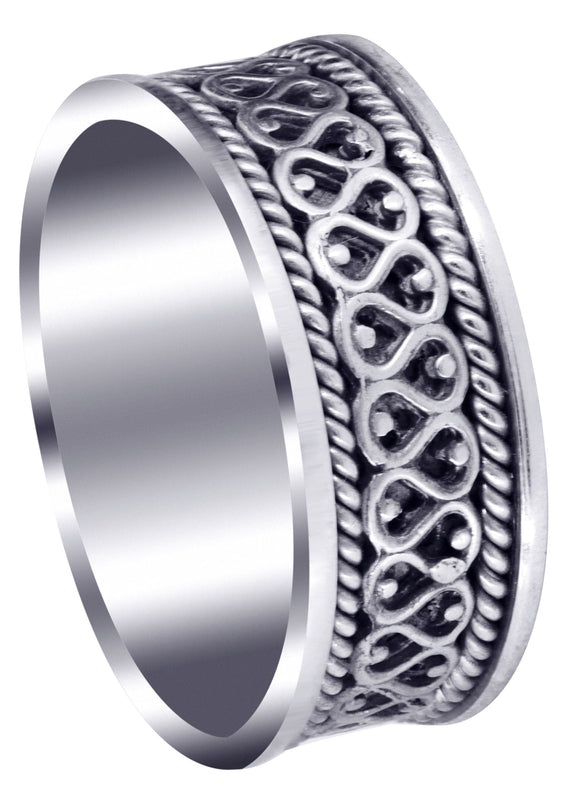 Celtic Unique Mens Wedding Band | High Polish Finish (Sean)