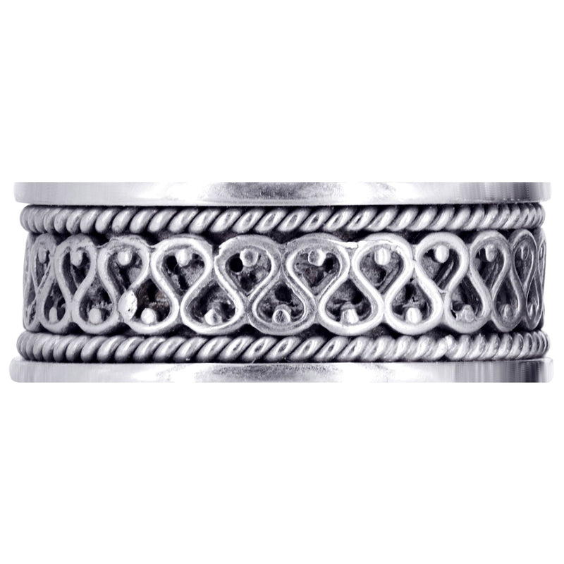 Celtic Unique Mens Wedding Band | High Polish Finish (Sean)