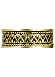 Yellow Gold Celtic Unique Mens Wedding Band | High Polish Finish (Sean)