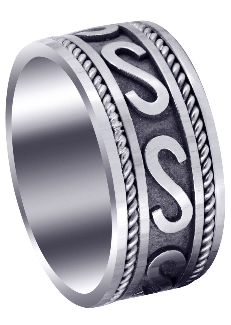 Celtic Mens Wedding Band | Sand Blast / High Polish Finish (Asher)