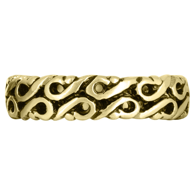Yellow Gold Celtic Mens Wedding Band | High Polish Finish (Tyler)