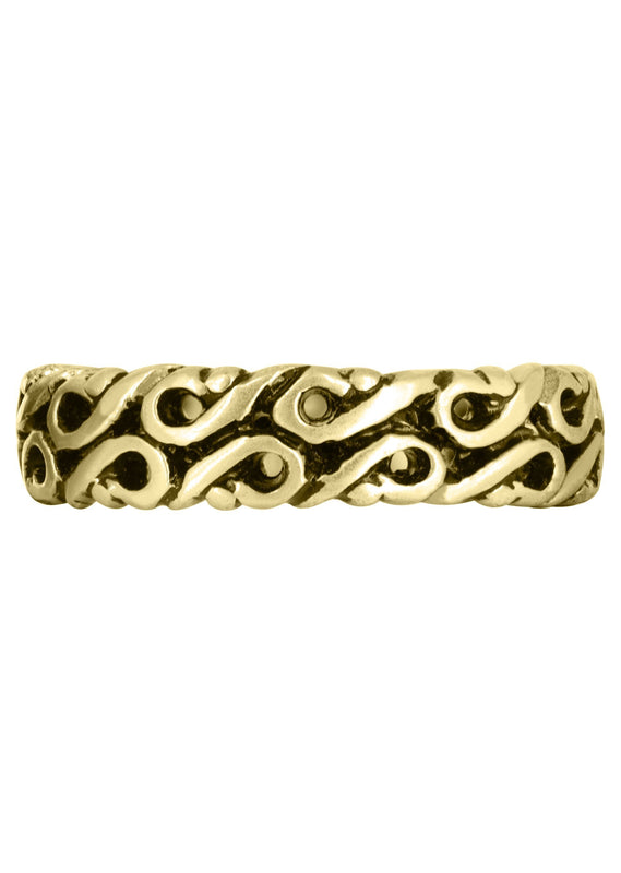 Yellow Gold Celtic Mens Wedding Band | High Polish Finish (Tyler)