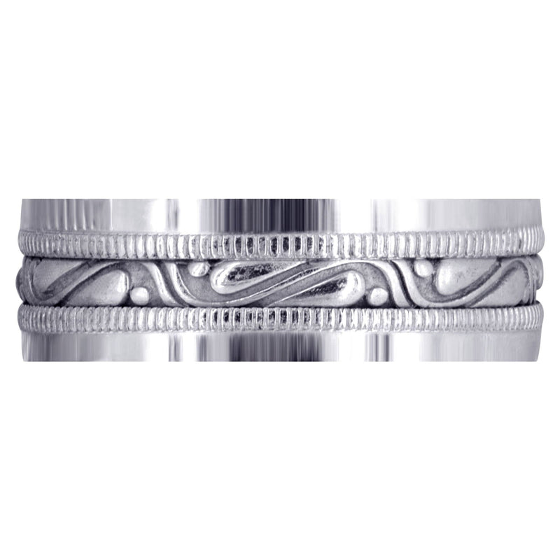 Celtic Mens Wedding Band | Sand Blast / High Polish Finish (Finn)