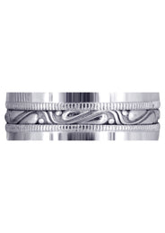 Celtic Mens Wedding Band | Sand Blast / High Polish Finish (Finn)