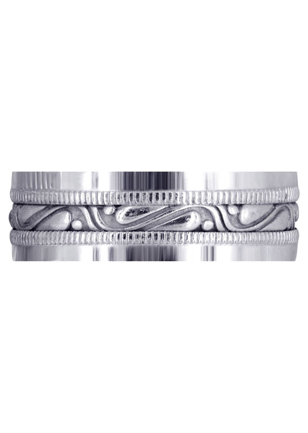 Celtic Mens Wedding Band | Sand Blast / High Polish Finish (Finn)