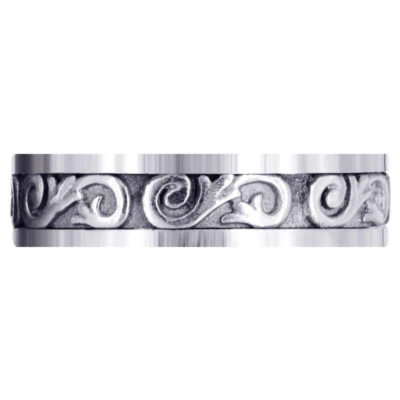 Celtic Unique Mens Wedding Band | Sand Blast / High Polish Finish (Elliot)
