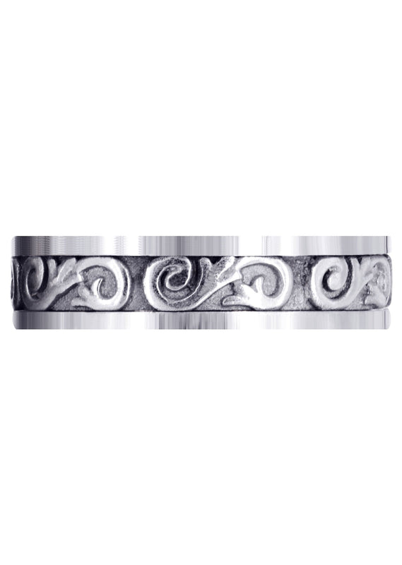 Celtic Unique Mens Wedding Band | Sand Blast / High Polish Finish (Elliot)