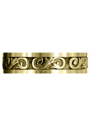 Yellow Gold Celtic Unique Mens Wedding Band | Sand Blast / High Polish Finish (Elliot)