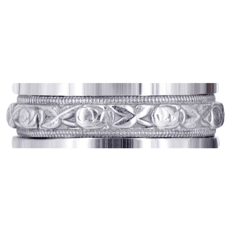 Antique Unique Mens Wedding Band | Sand Blast / High Polish Finish (Xander)