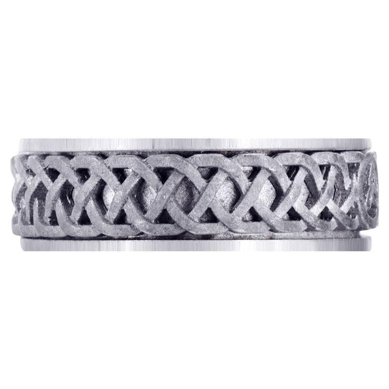 Celtic Mens Wedding Band | Sand Blast Finish (Cooper)