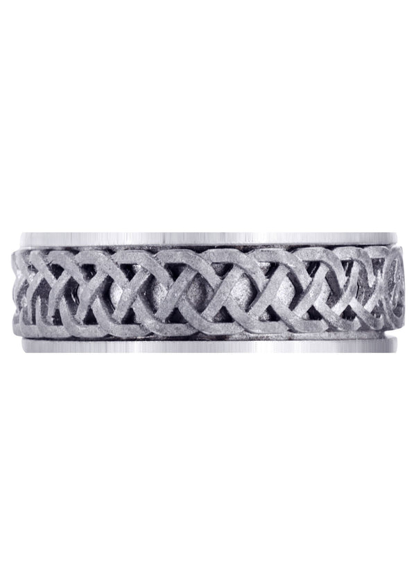 Celtic Mens Wedding Band | Sand Blast Finish (Cooper)