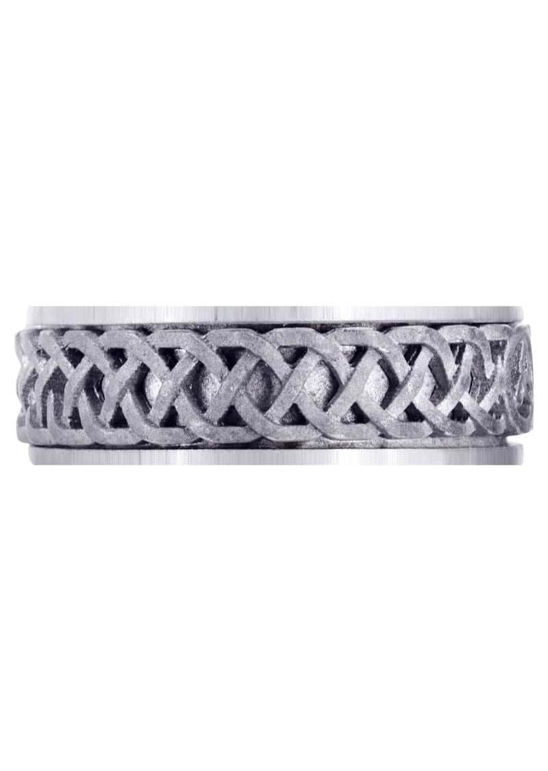 Celtic Mens Wedding Band | Sand Blast Finish (Cooper)
