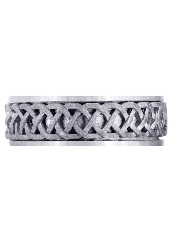 Celtic Mens Wedding Band | Sand Blast Finish (Cooper)