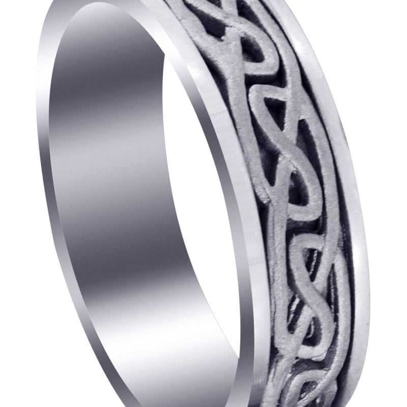 Celtic Mens Wedding Band | Sand Blast Finish (Ian)