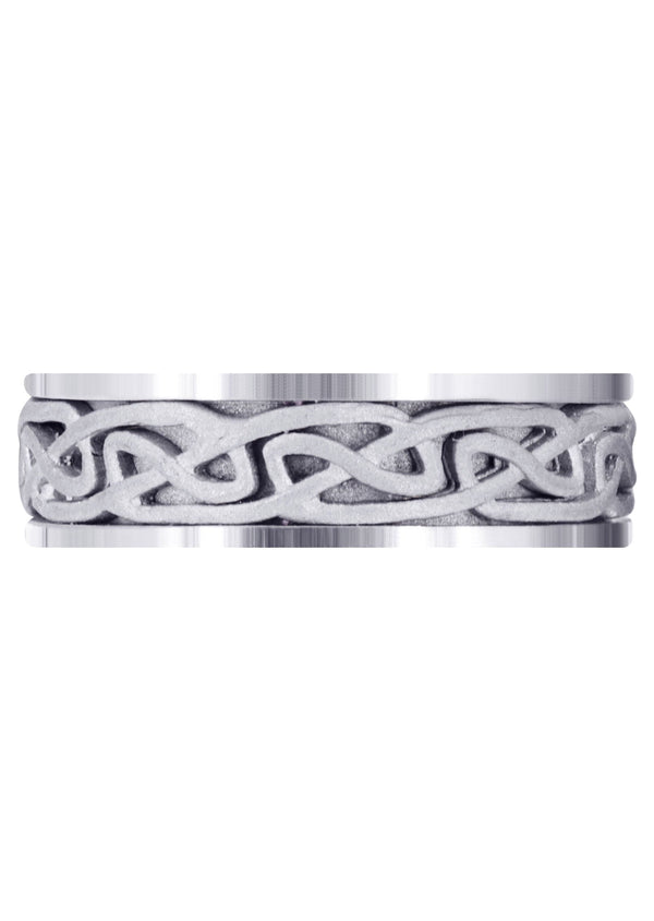 Celtic Mens Wedding Band | Sand Blast Finish (Ian)