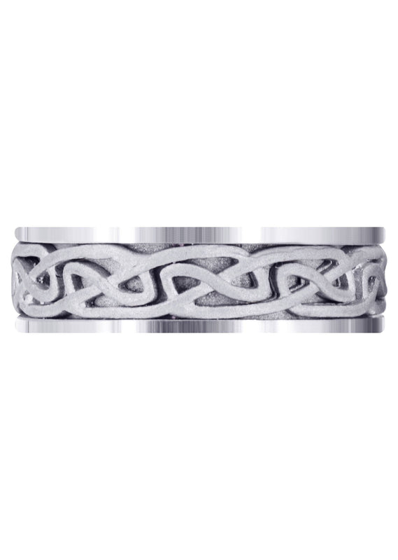 Celtic Mens Wedding Band | Sand Blast Finish (Ian)
