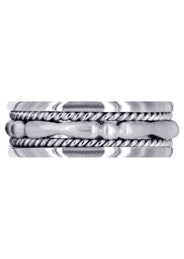 Contemporary Mens Wedding Band | Sand Blast Finish (Knox)