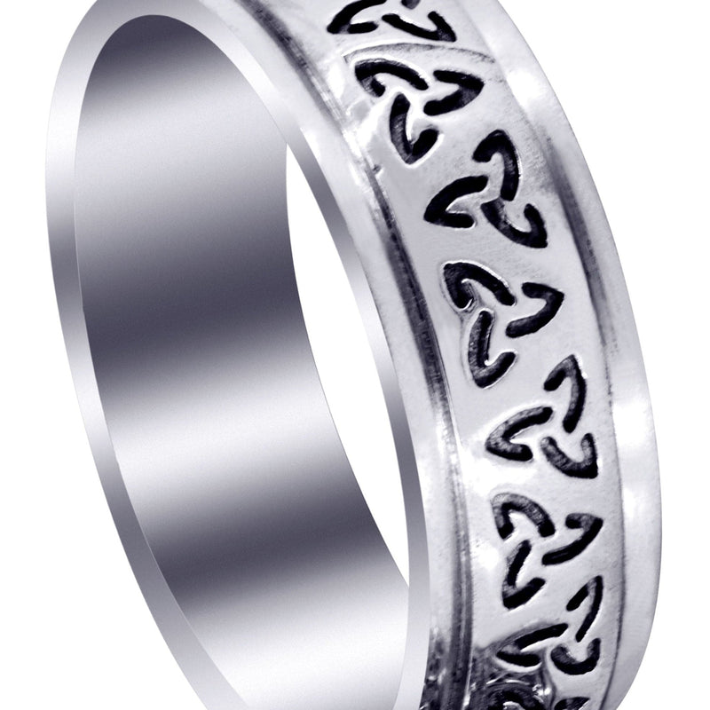 Celtic Unique Mens Wedding Band | High Polish Finish (Raymond)