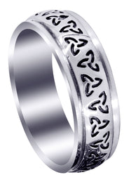 Celtic Unique Mens Wedding Band | High Polish Finish (Raymond)