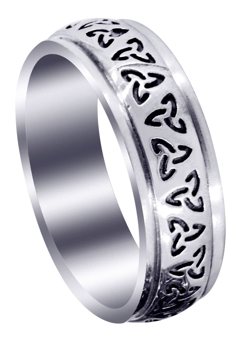 Celtic Unique Mens Wedding Band | High Polish Finish (Raymond)