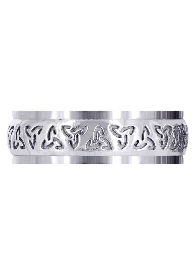 Celtic Unique Mens Wedding Band | High Polish Finish (Raymond)