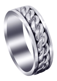 Hand Woven Mens Wedding Band | High Polish Finish (Dean)