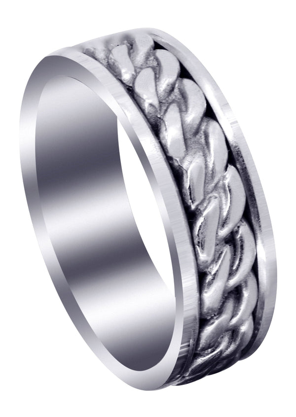 Hand Woven Mens Wedding Band | High Polish Finish (Dean)