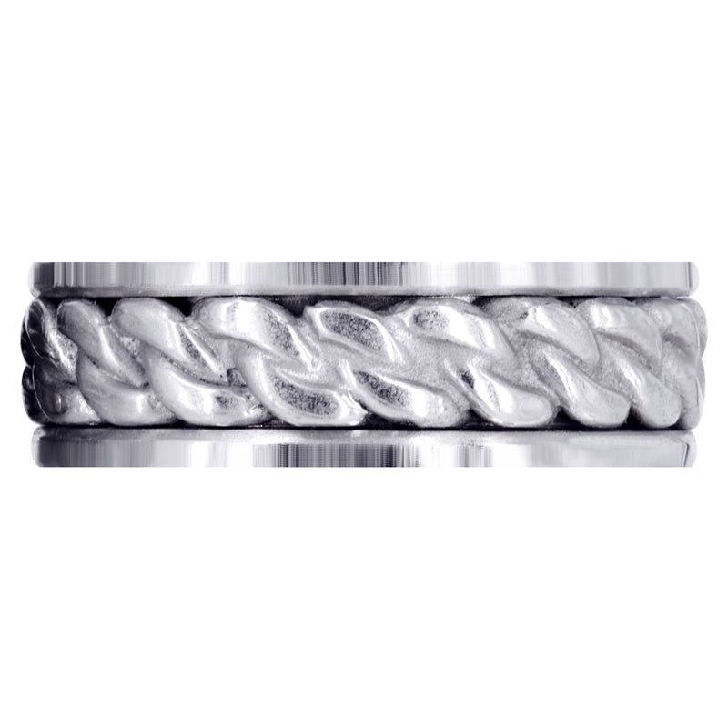 Hand Woven Mens Wedding Band | High Polish Finish (Dean)