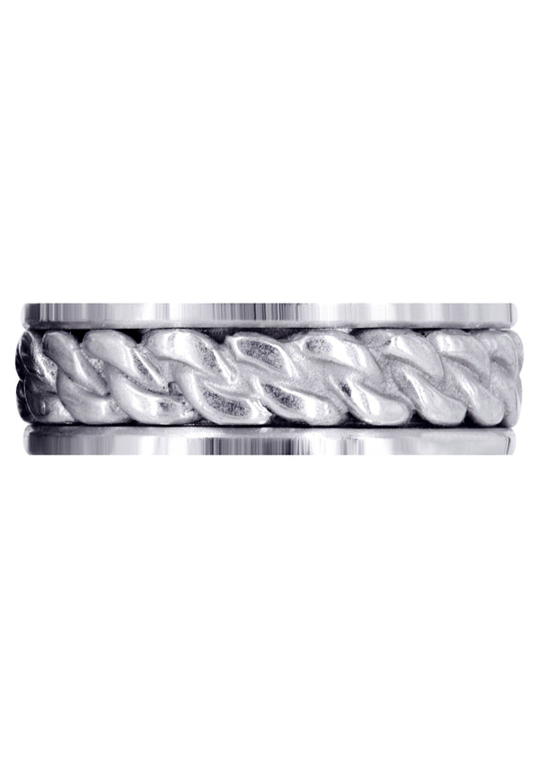 Hand Woven Mens Wedding Band | High Polish Finish (Dean)