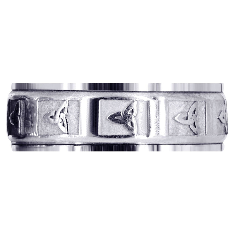 Celtic Mens Wedding Band | Sand Blast / High Polish Finish (Beau)