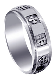 Celtic Mens Wedding Band | Sand Blast / High Polish Finish (Nicolas)