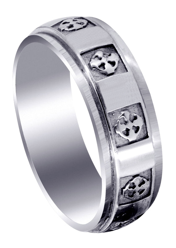 Celtic Mens Wedding Band | Sand Blast / High Polish Finish (Nicolas)