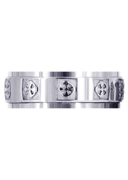 Celtic Mens Wedding Band | Sand Blast / High Polish Finish (Nicolas)