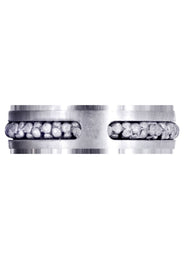 Contemporary Mens Wedding Band | Satin Finish (Paul)