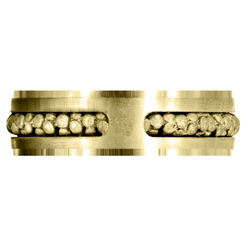Yellow Gold Contemporary Mens Wedding Band | Satin Finish (Paul)