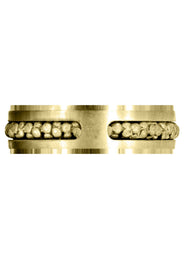 Yellow Gold Contemporary Mens Wedding Band | Satin Finish (Paul)