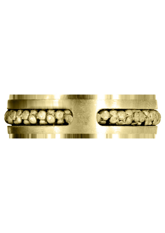 Yellow Gold Contemporary Mens Wedding Band | Satin Finish (Paul)